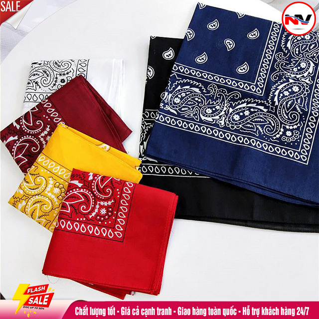 Khăn Đội Đầu, Quàng Cổ, Làm Phụ Kiện Quần Áo Thời Trang - Khăn Họa Tiết 55x55 cm