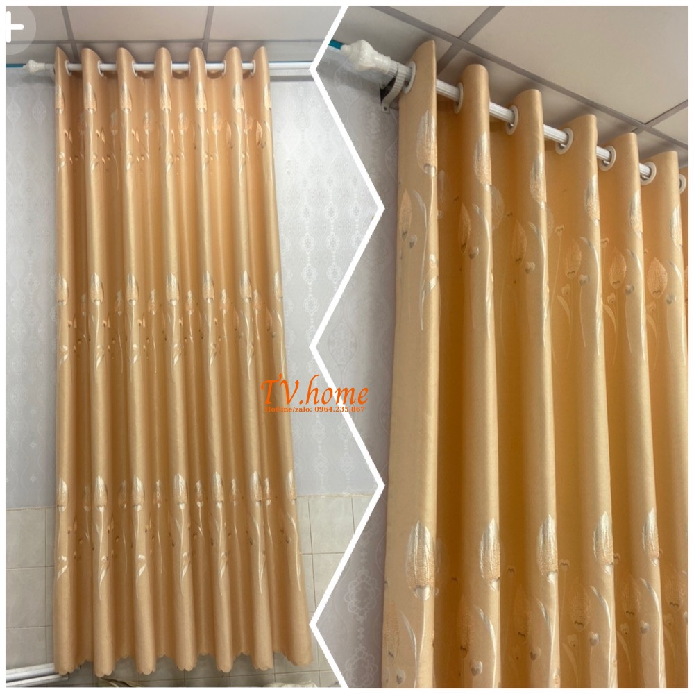 Rèm cửa hoa văn, rèm cửa sổ, chất liệu vải gấm, có nhiều kích thước