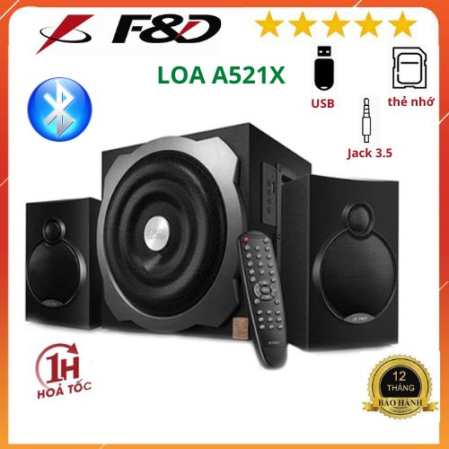 Loa bluetooth fenda a521x, có cổng usb, khe thẻ nhớ, jack cắm 3.5mm, có điều khiển