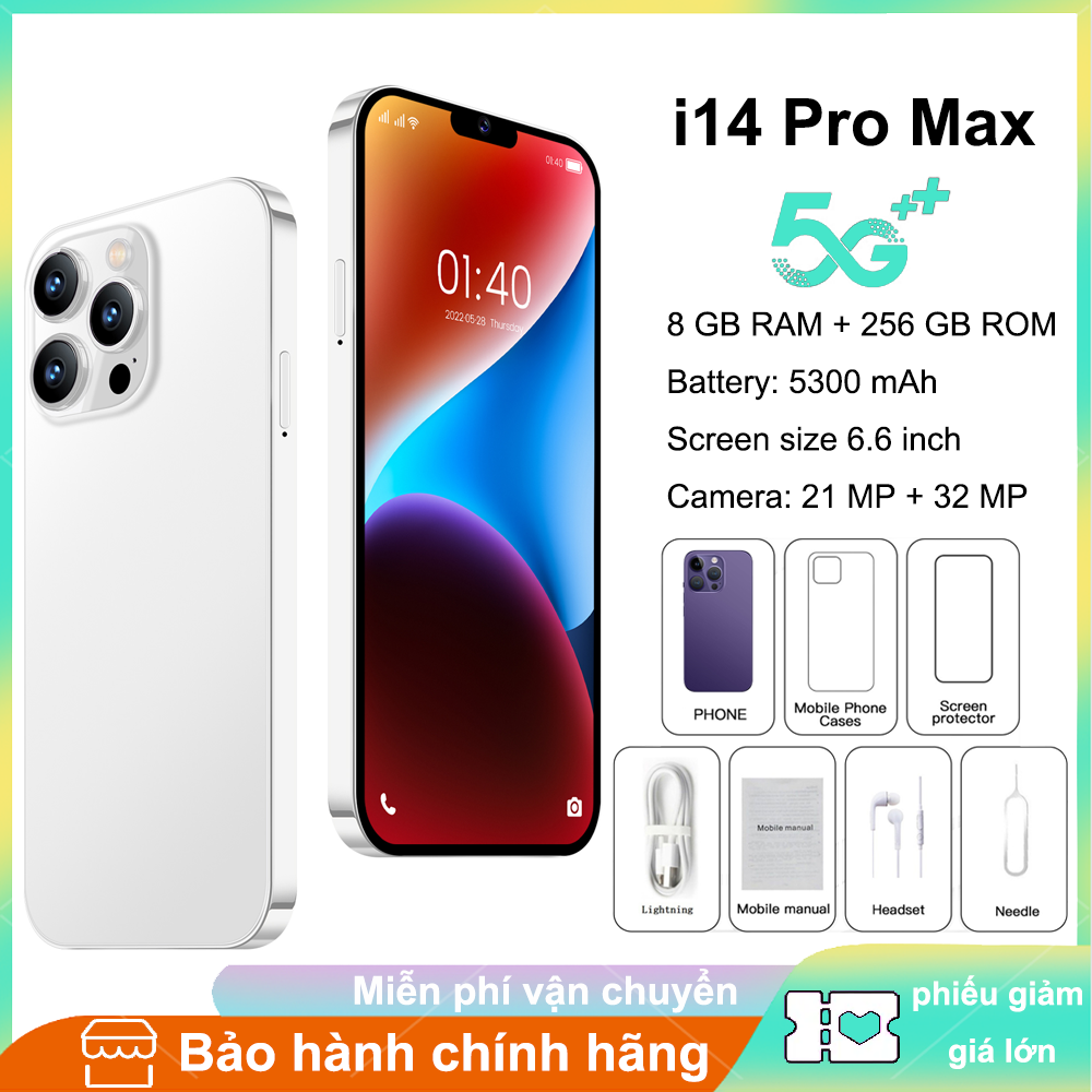 Điện thoại nguyên bản i14 Pro max điện thoại Miễn phí vận chuyển Bán điện thoại di động ban đầu điện thoại mới ra 8+256g Bán điện thoại chính hãng Inch không thấm nước điện thoại di động Giá rẻ miễn phí vận chuyển