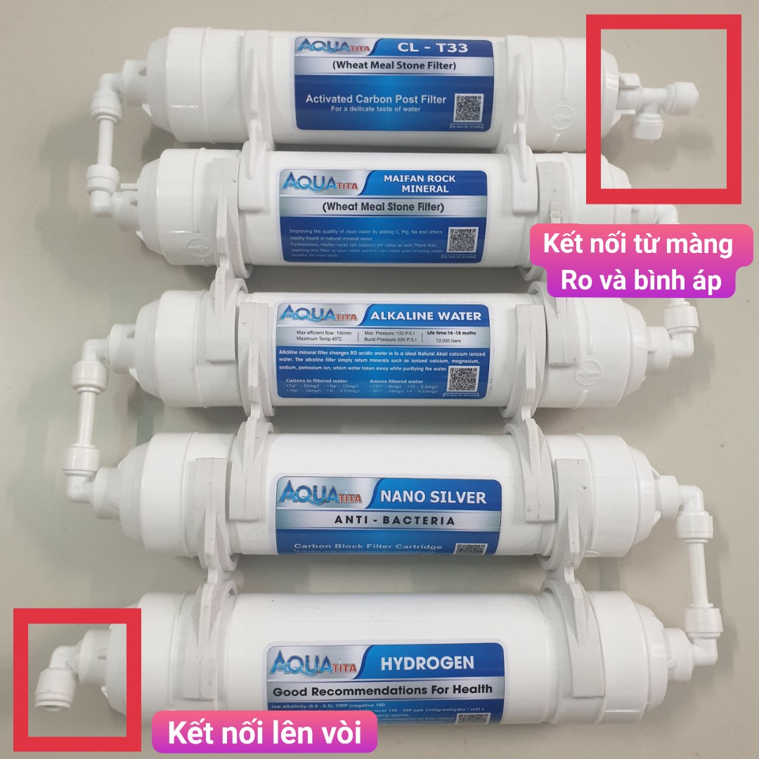 Combo 5 lõi lọc nước tạo khoáng cao cấp 5,6,7,8,9 aquatita