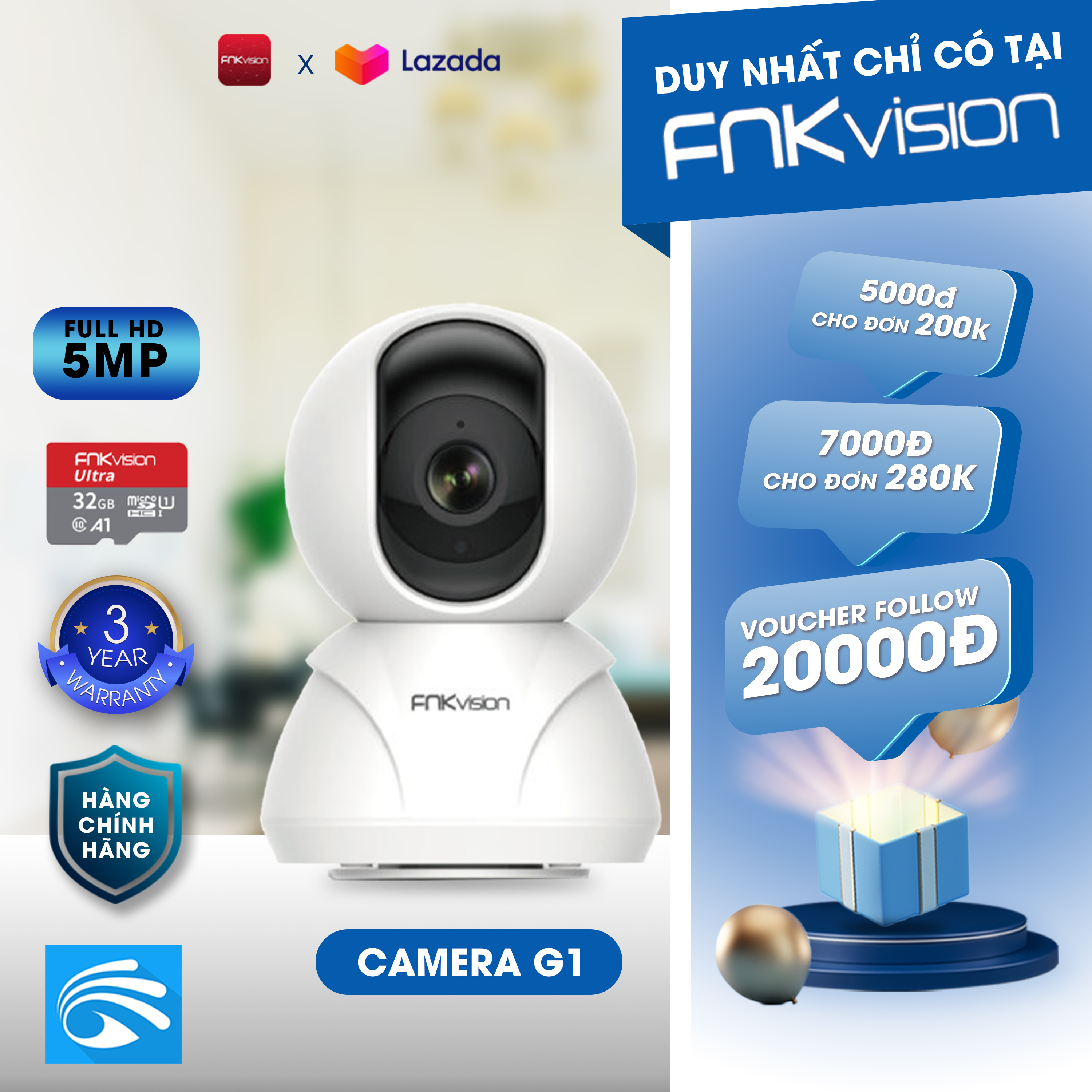 Camera wifi yoosee model g1 5.0mpx full hd phiên bản việt nam 2k new 2023 - xem đêm siêu nét - xoay 360 độ - theo dỗi đối tượng