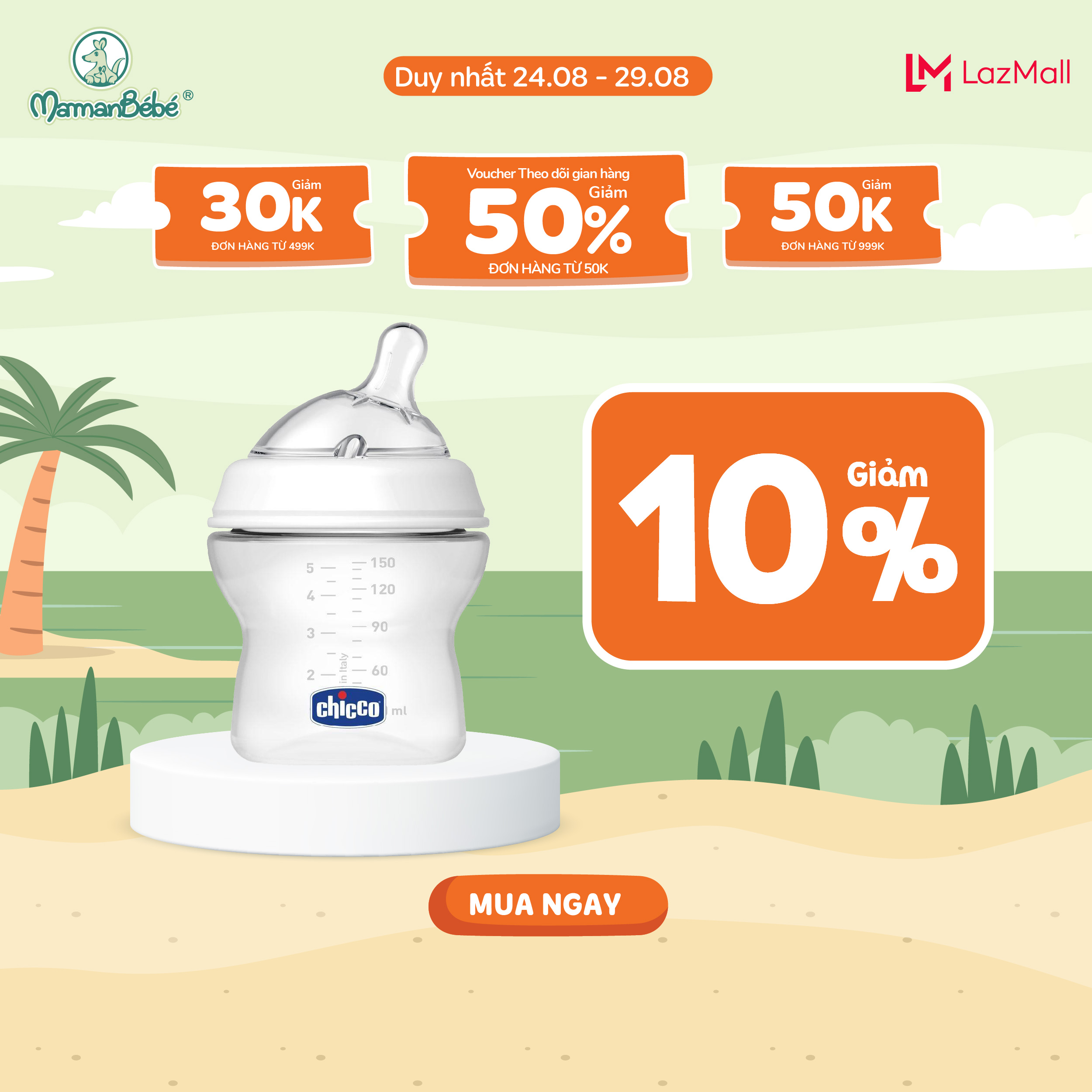 Bình sữa núm nghiêng Pisa Natural Feeling 0M+ Chicco 150ml