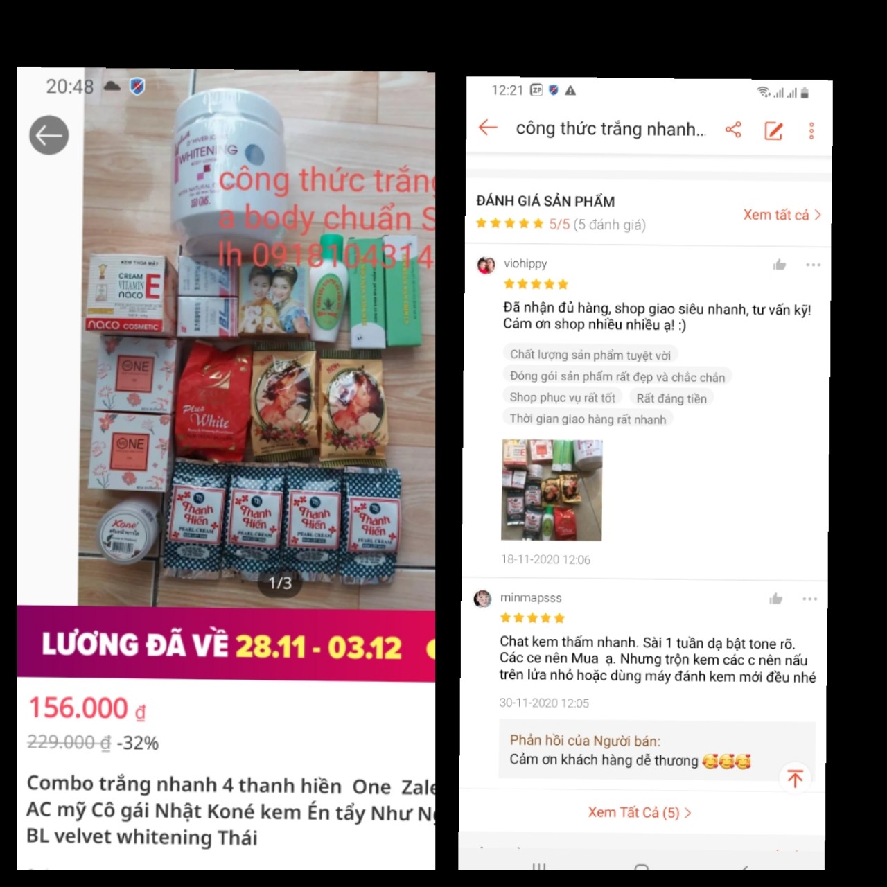 CÔNG THỨC TRẮNG NHANH CHUẨN SPA1