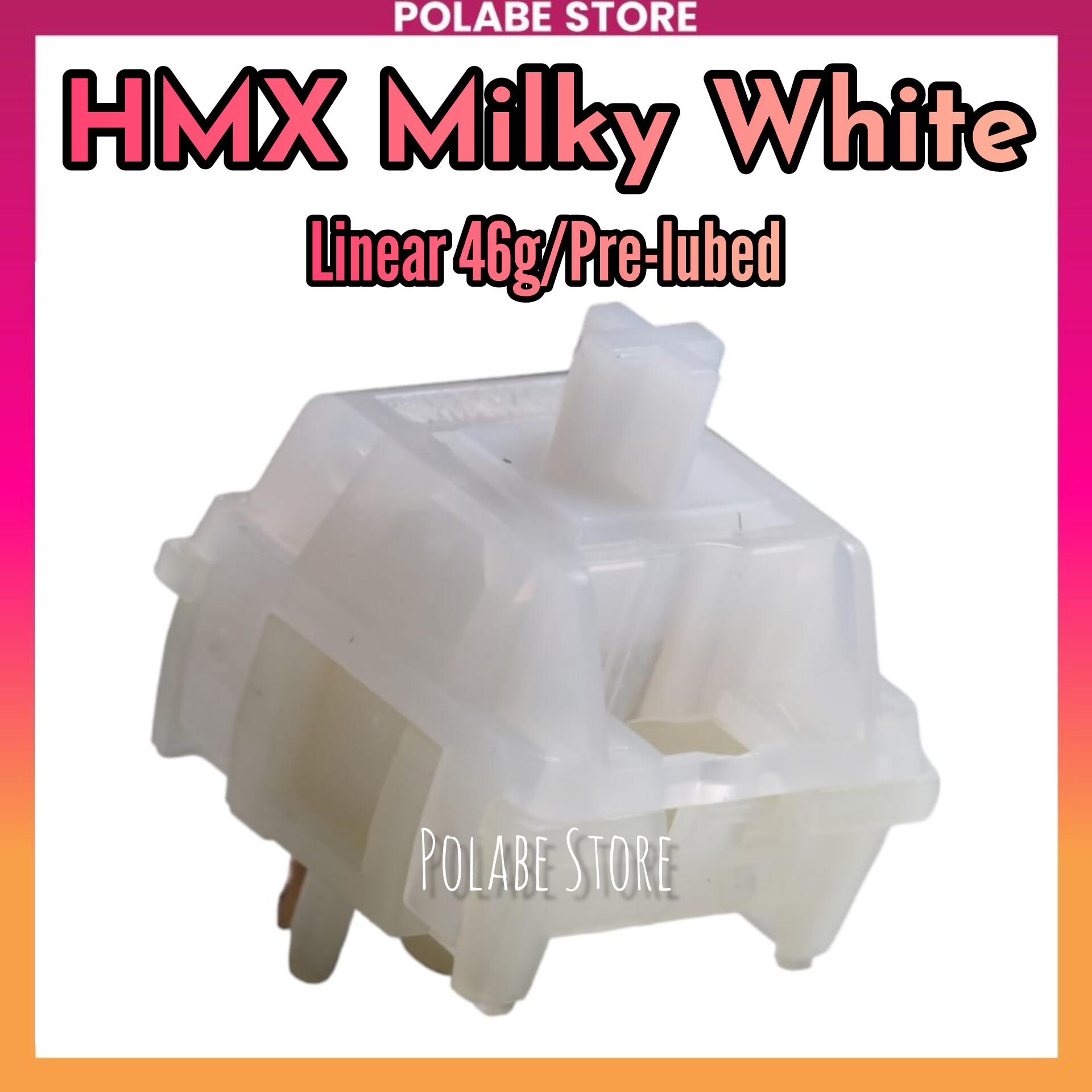 Swagkeys Milky White HMX linear Switch Polabe Store bàn phím cơ Prelube mượt