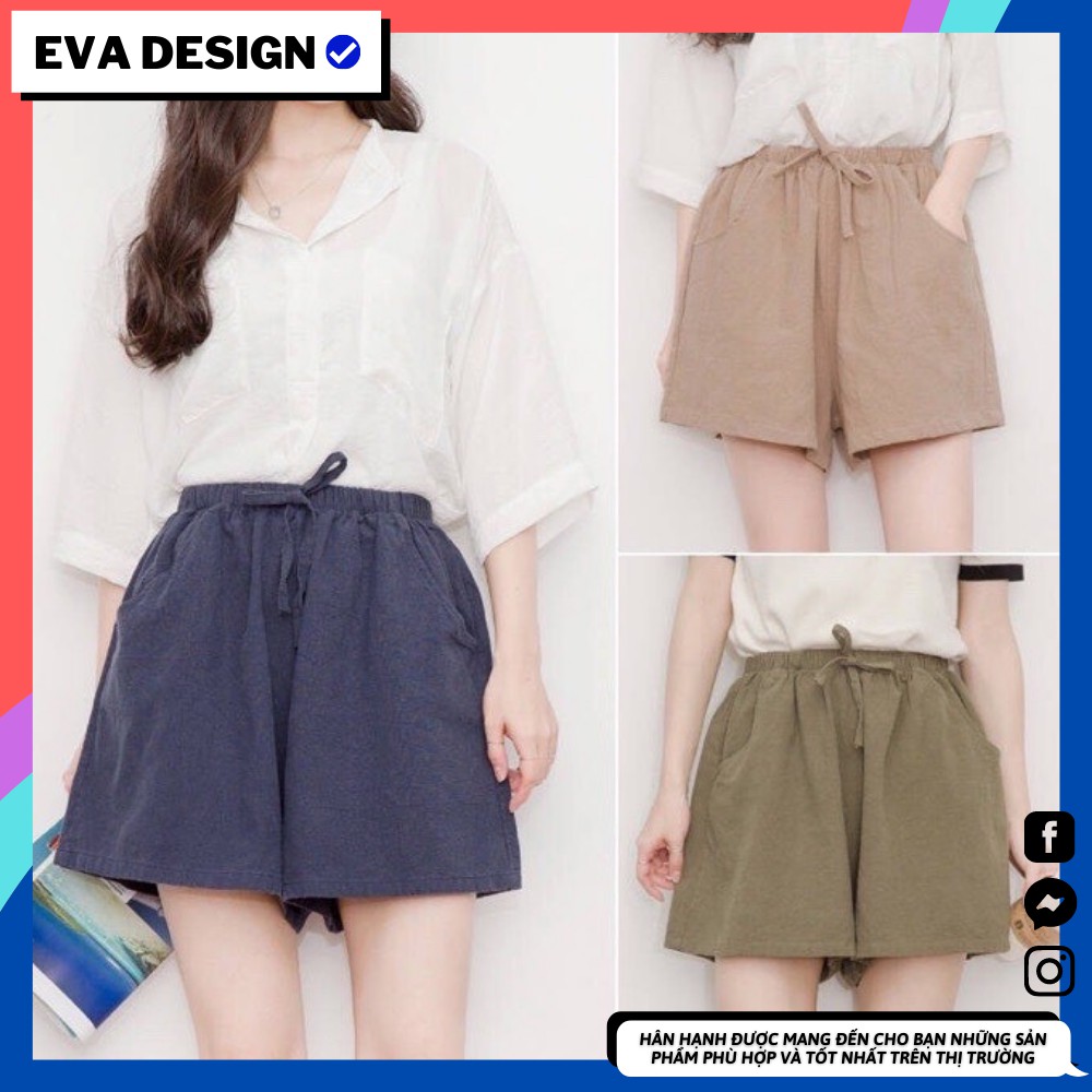 Quần short quần đùi nữ chất đũi Thái SH12 Eva design có bigsize 40-80kg❤️