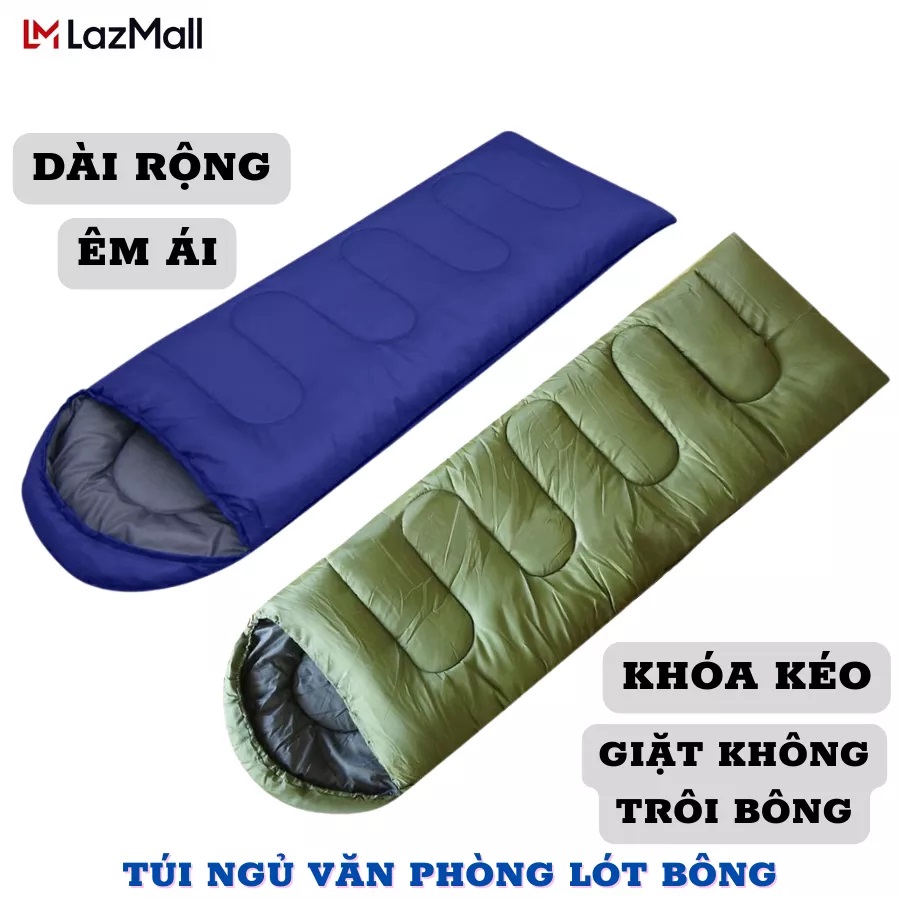 Túi ngủ văn phòng, túi ngủ du lịch, cắm trại, túi ngủ mùa đông nệm ngủ văn phòng du lịch 2 lớp cao cấp tiện lợi đa năng chất cực ấm - dày dặn, có túi đựng gấp gọn
