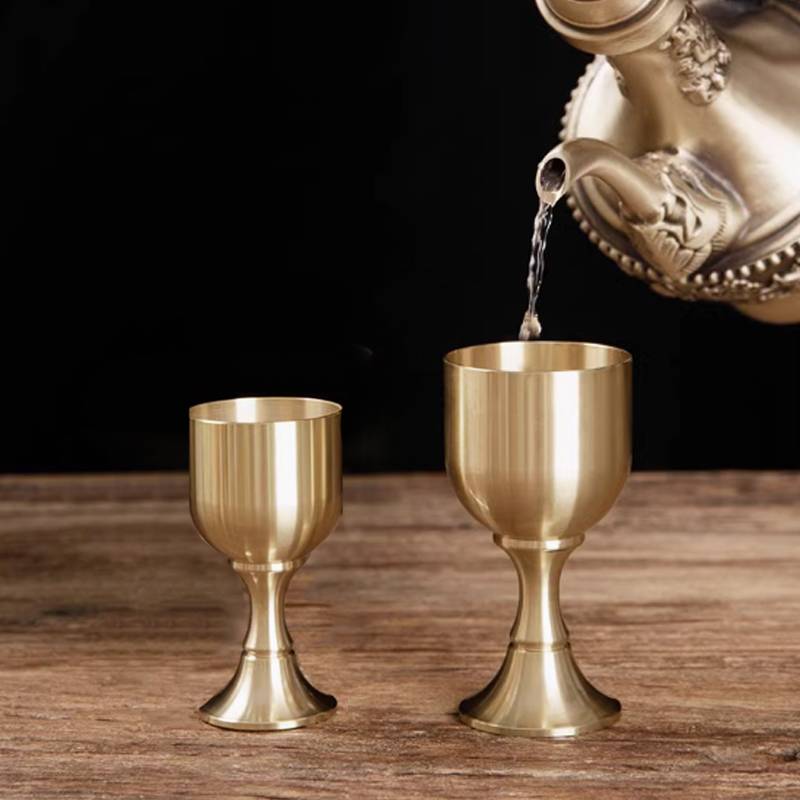 AGBBG Cốc Cốc bằng đồng thau cốc rượu ly cocktail Cốc uống nước bằng đồng thau cốc cốc bằng đồng thau cốc rượu bằng kim loại cho bữa tiệc phụ kiện gia đình