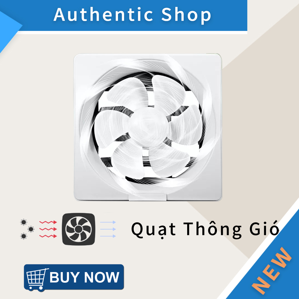 Quạt thông gió âm tường - Không màn che - 3 kích thước cánh 8/10/12 inch