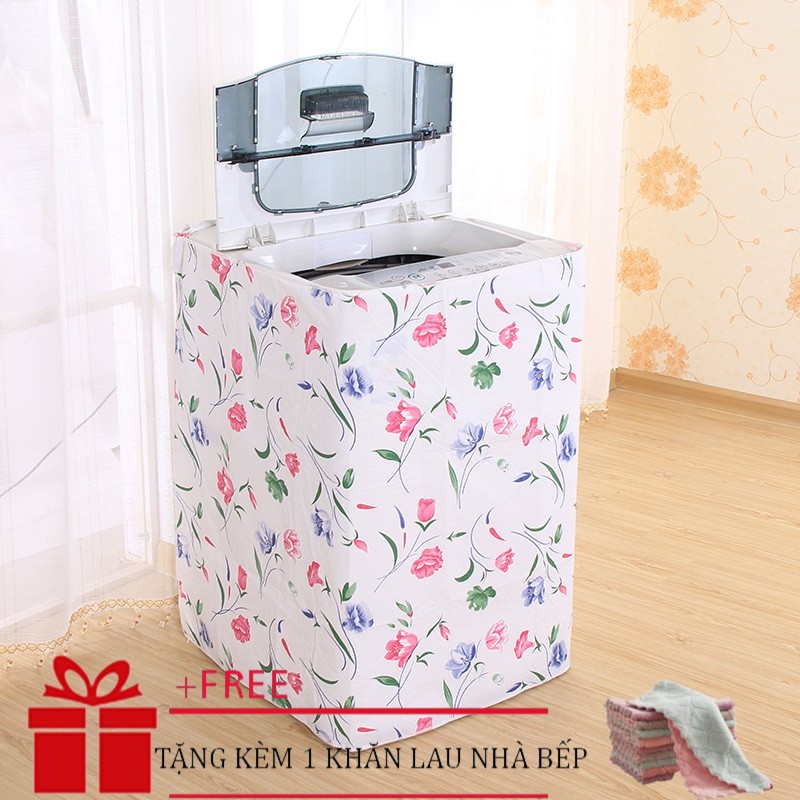[ TẶNG 1 KHĂN LAU ] Vỏ Bọc máy giặt cửa trên, cửa trước loại to máy 7kg và 10kg loại dày độ bền cao áo trùm máy giặt, Áo trùm máy giặt chống thấm ( từ 7-10kg) loại dày- Cửa đứng, ngang