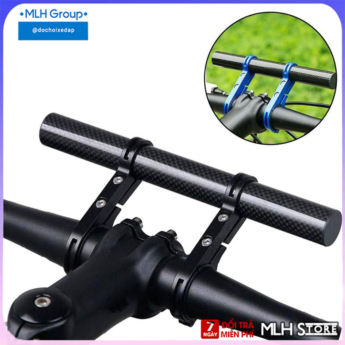 Thanh mở rộng gắn ghi đông cho xe đạp thể thao, xe đạp địa hình loại dài 2 nhánh đỡ chắc chắn MLH