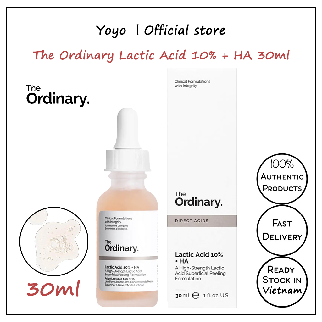 💕 the ordinary lactic 10% acid + ha 30ml serum tẩy tế bào chết sáng da, mờ thâm