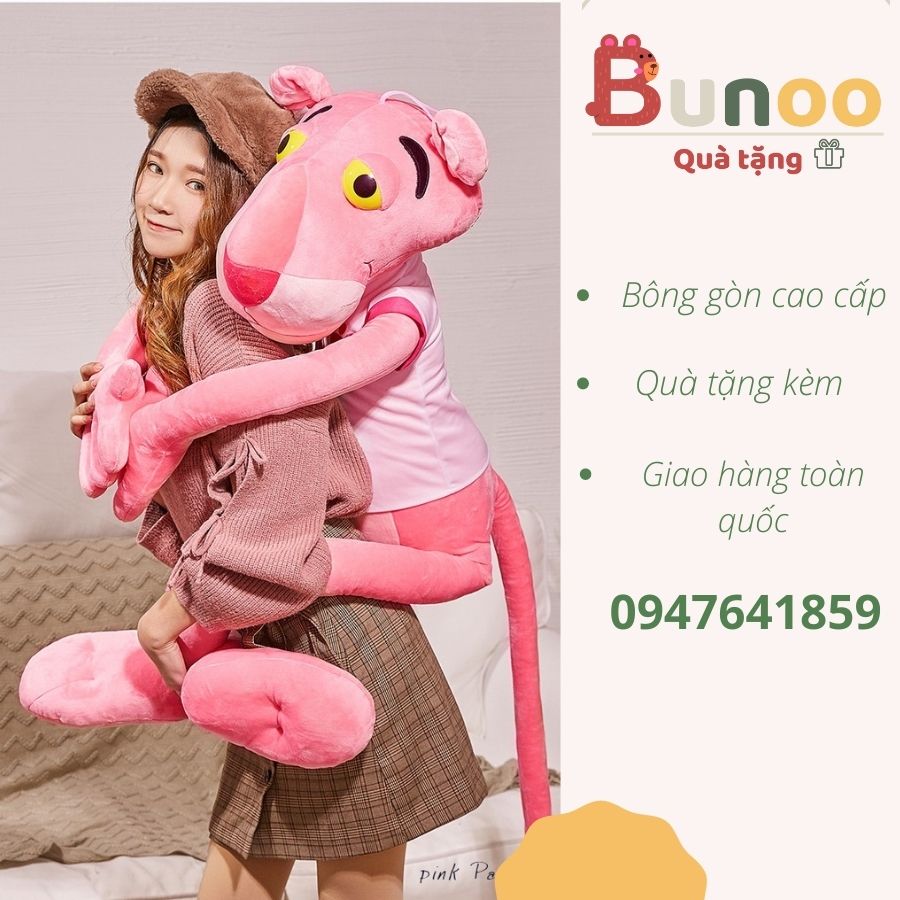 Gấu Bông Báo Hồng Pink Panther Kích Thước 80-100-130Cm Bunoo Shop