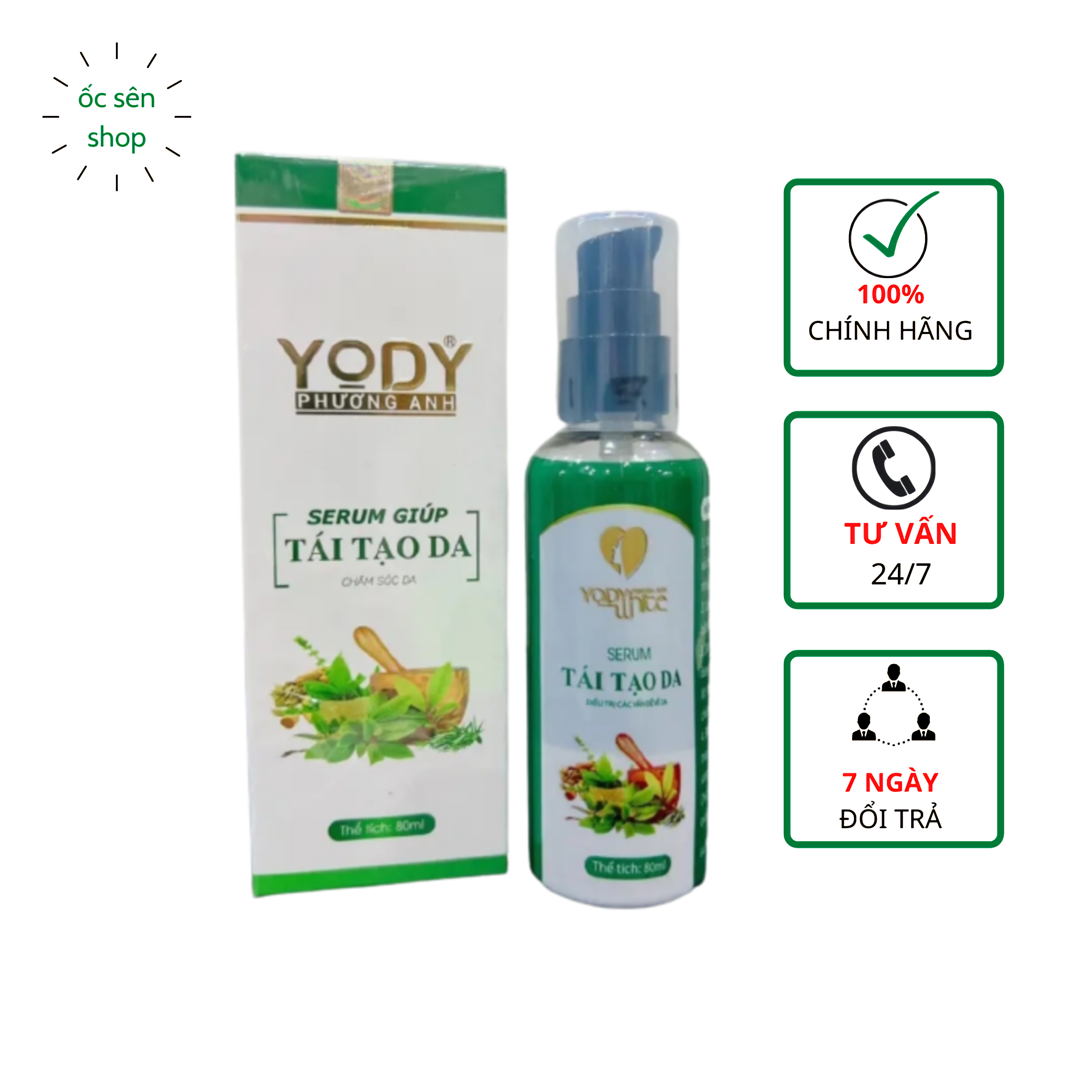 Serum tái tạo da Yody White Phương Anh 80ml
