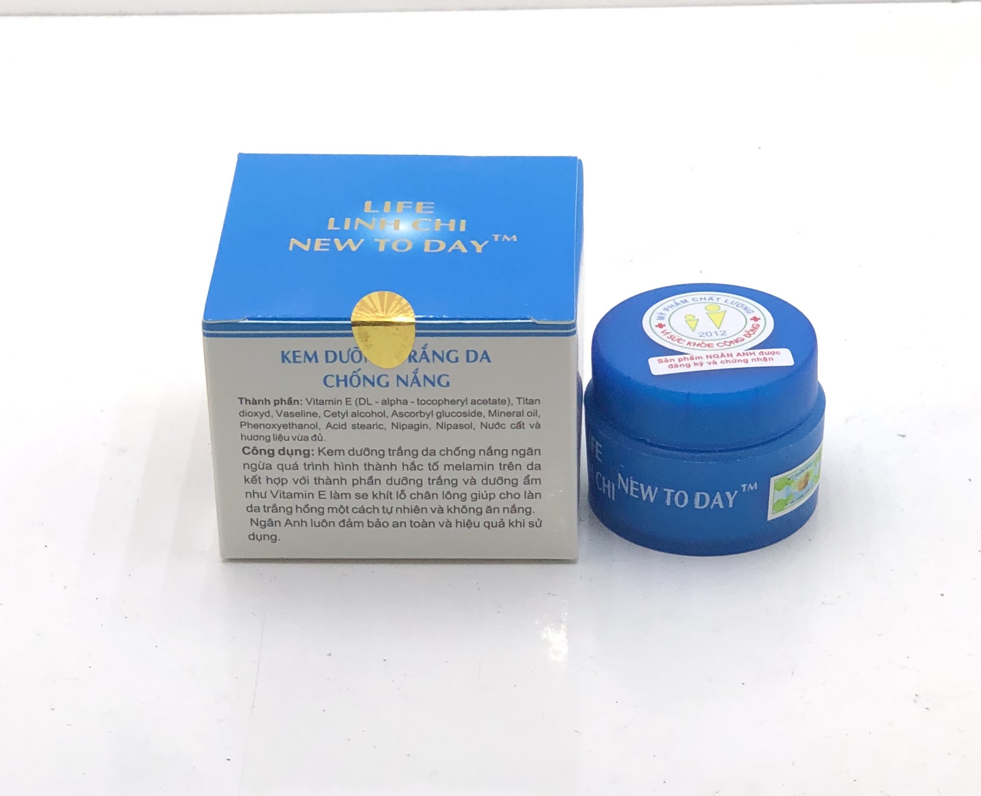 [HCM]Kem Dưỡng trắng da chống nắng Linh Chi New today 18g