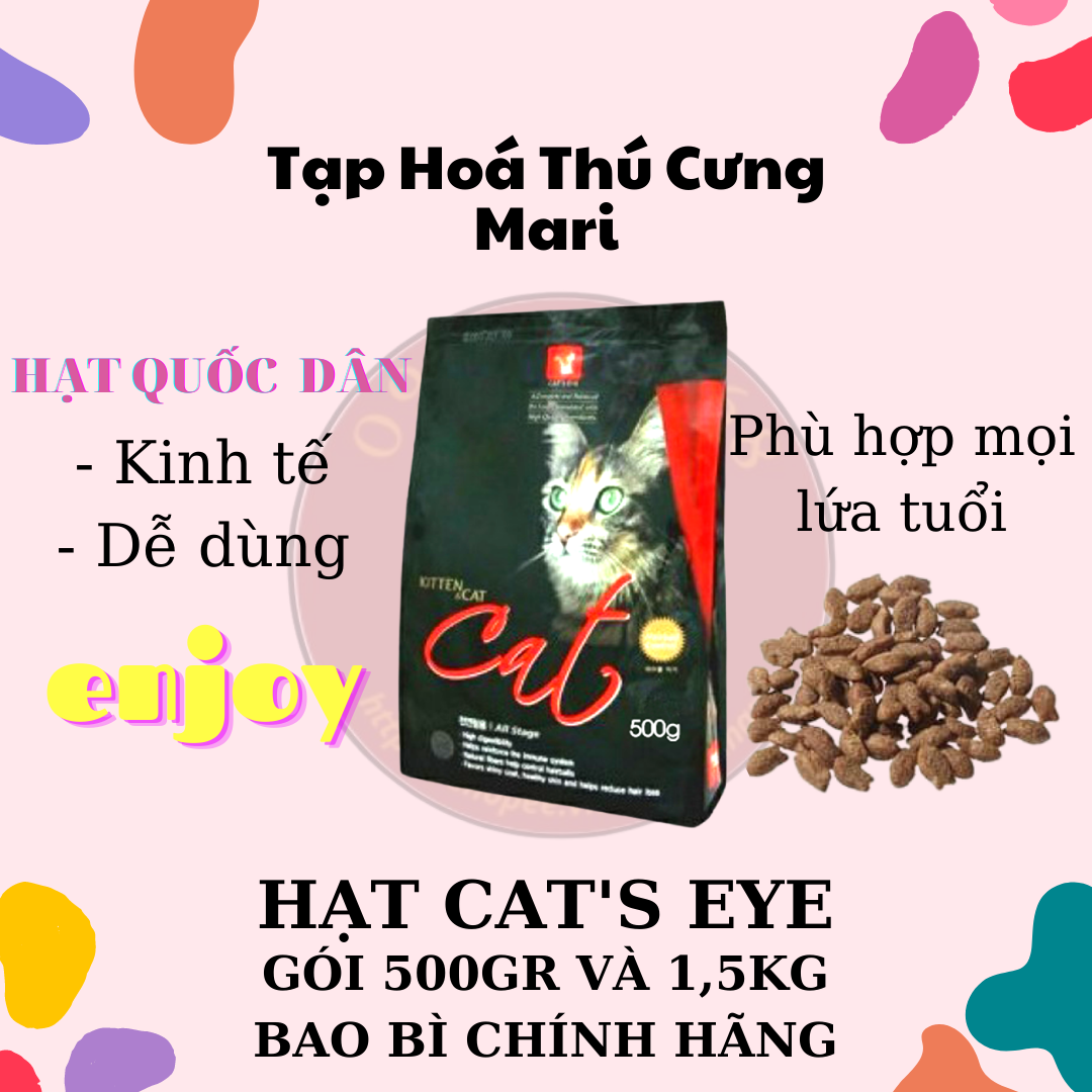 Thức ăn hạt hàn quốc cho mèo - cat's eye kitten&cat - gói 1,5kg bao bì chính hãng