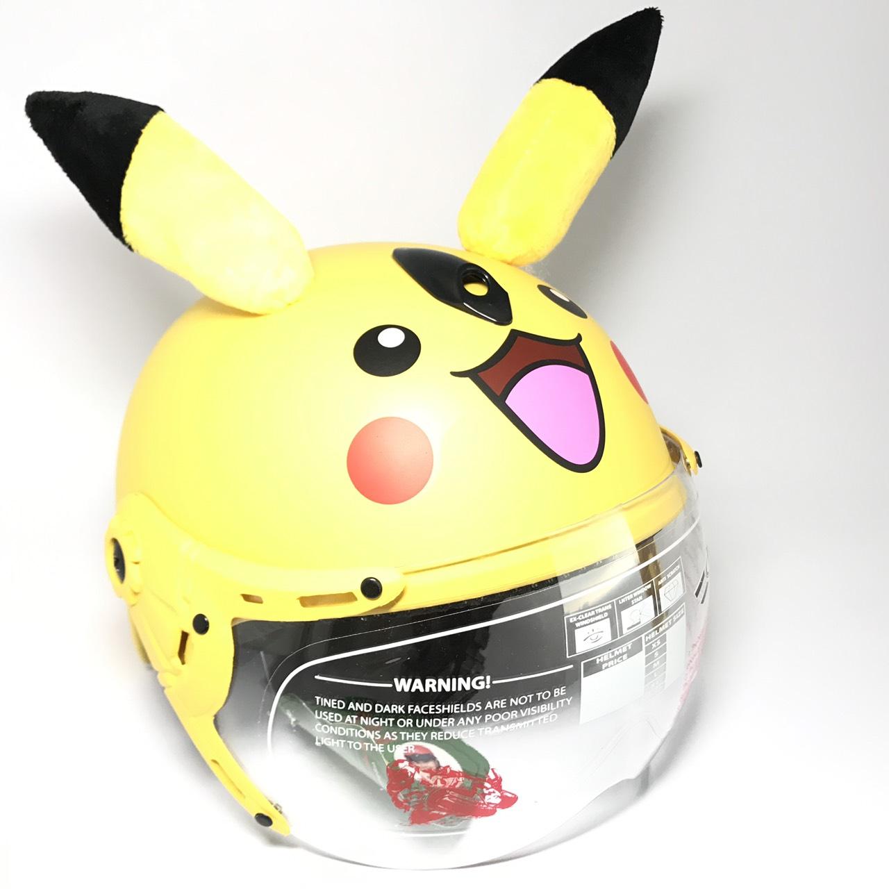 Nón bảo hiểm trẻ em cao cấp cho bé từ 3-7 tuổi hình Pikachu vàng