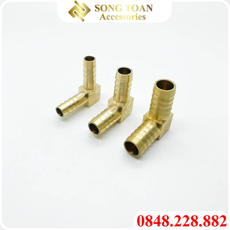 Co đuôi chuột, cút hai đầu đuôi chuột nối cắm ống mềm, co nối hơi đồng thau