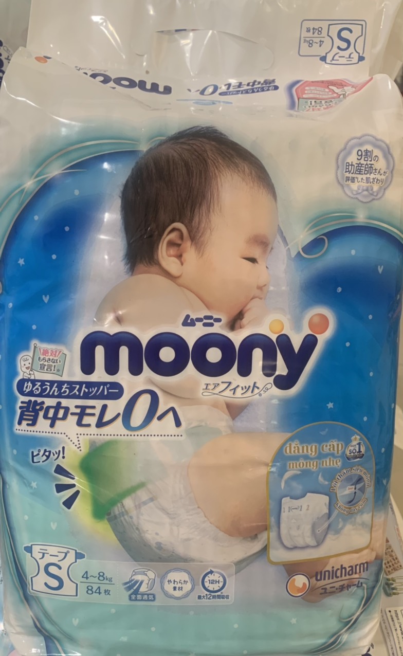 1 Gói Tã Dán Moony Nhật  Đủ Size NB90/S84/M64/L54 (Không Quà) SHOP BE DAU TAY
