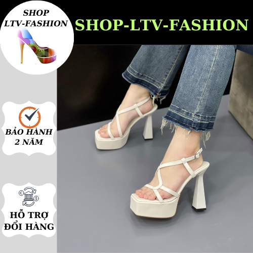 Giày sandal cao gót đế đúp cao 14p