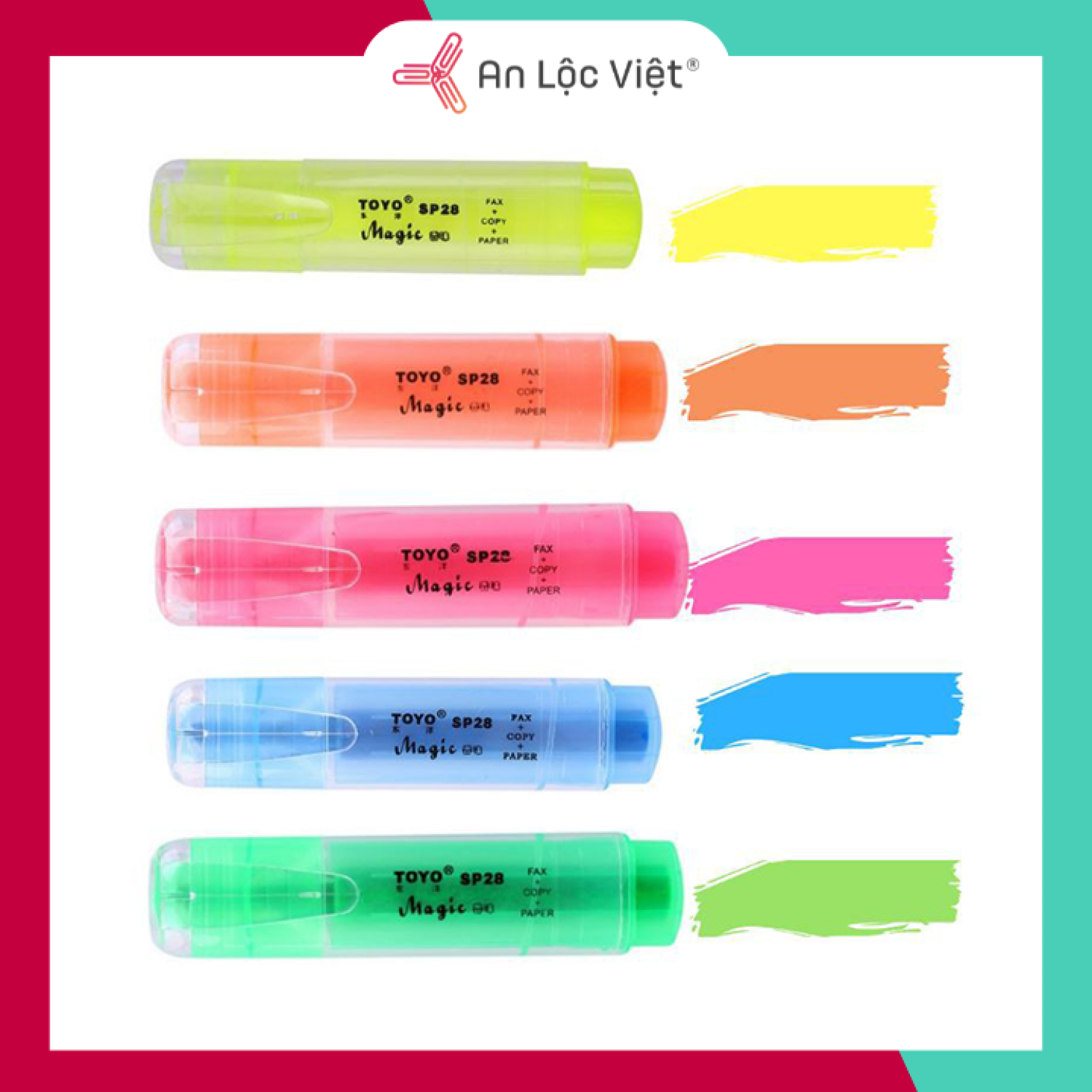 Set 3 cây bút dạ quang toyo - 5 màu lựa chọn