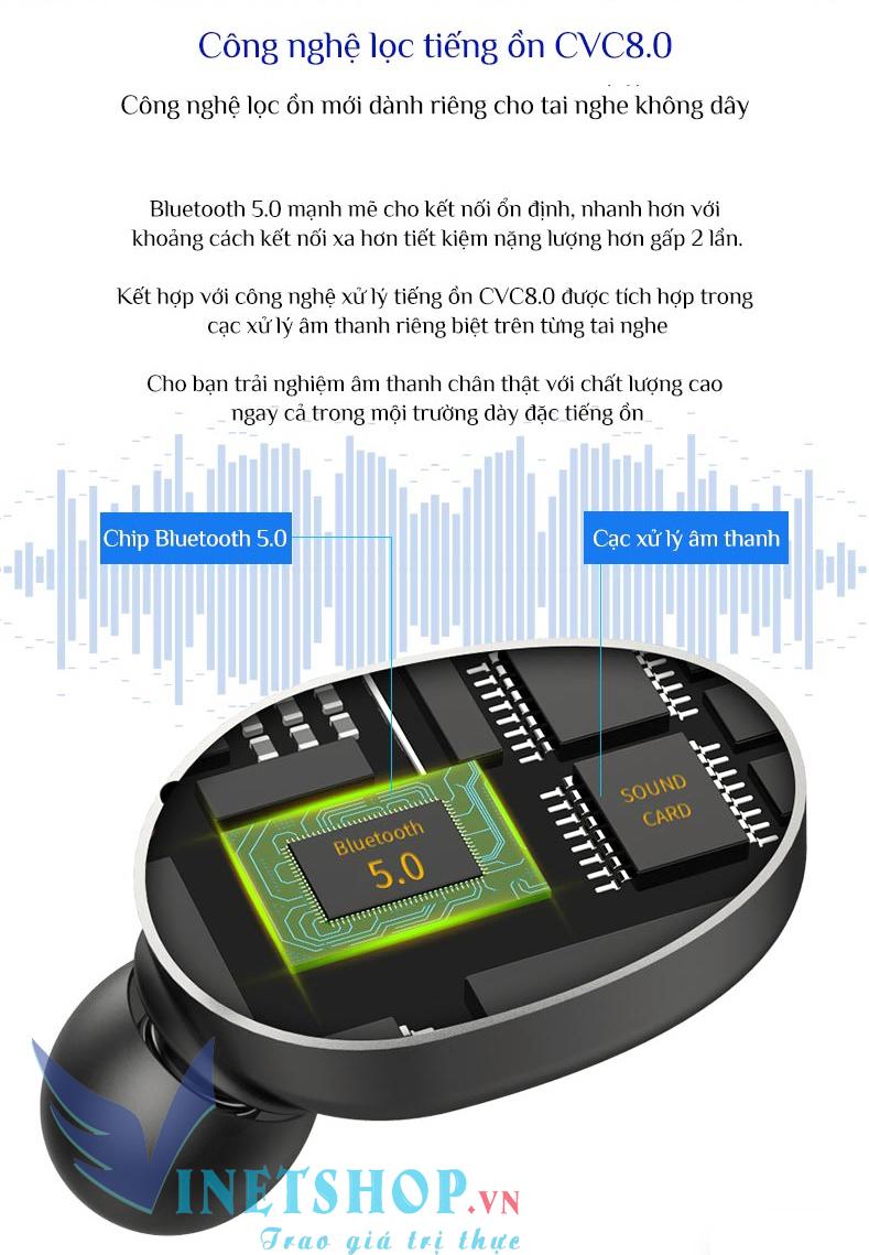 Tai Nghe Bluetooth - True Wireless AMOI F9 Công Nghệ Lọc Tiếng Ồn CVC 8.0