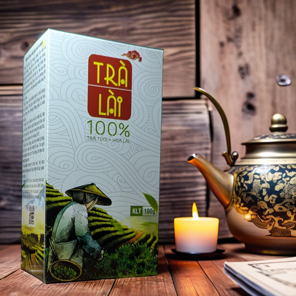 Hộp Trà Lài cao cấp Mộc Sơn 100gr làm gói quà TẾT sang trọng | Thơm mùi Lài hậu ngọt vị trà xanh đặc biệt