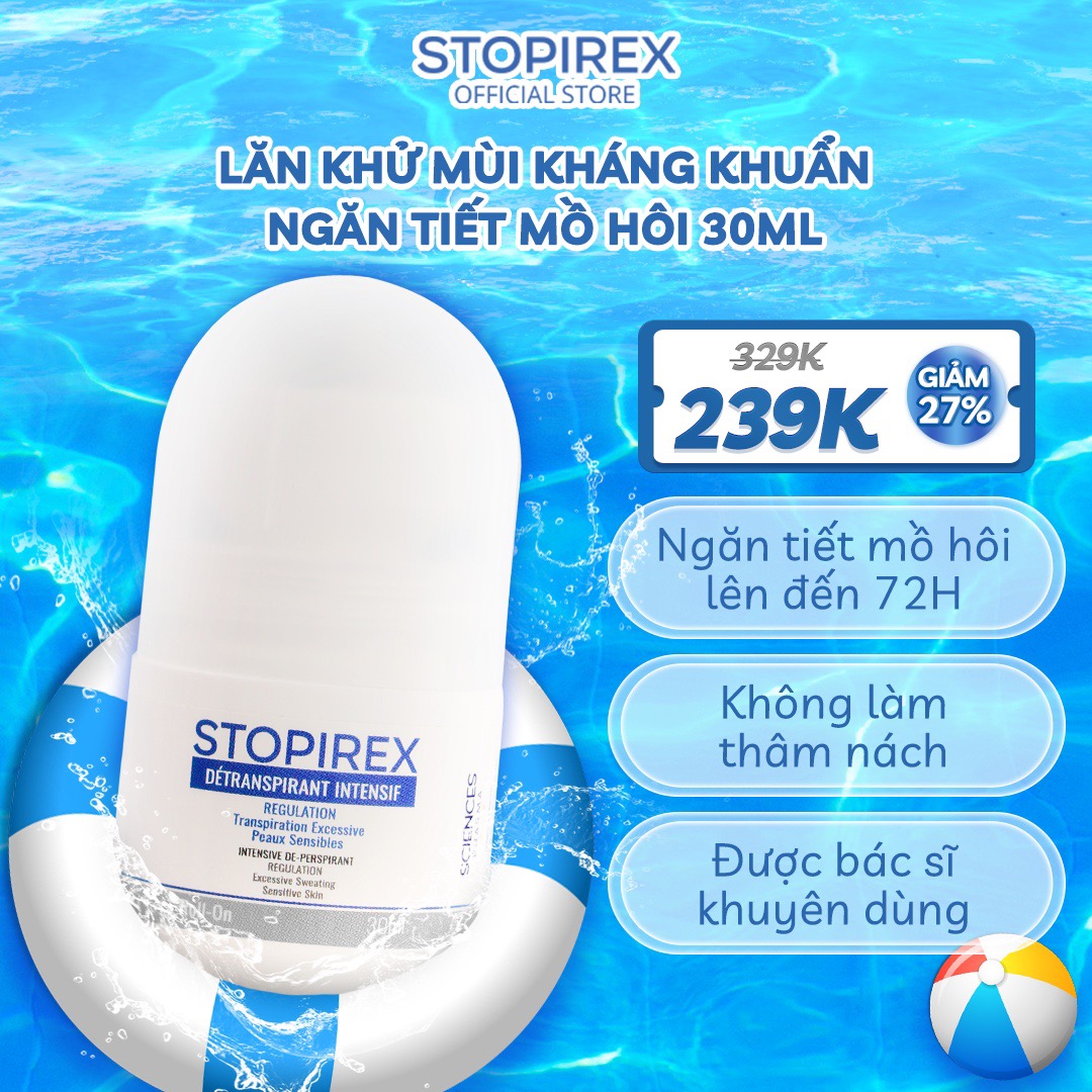 Lăn Khử Mùi Kháng Khuẩn Ngăn Tiết Mồ Hôi Stopirex