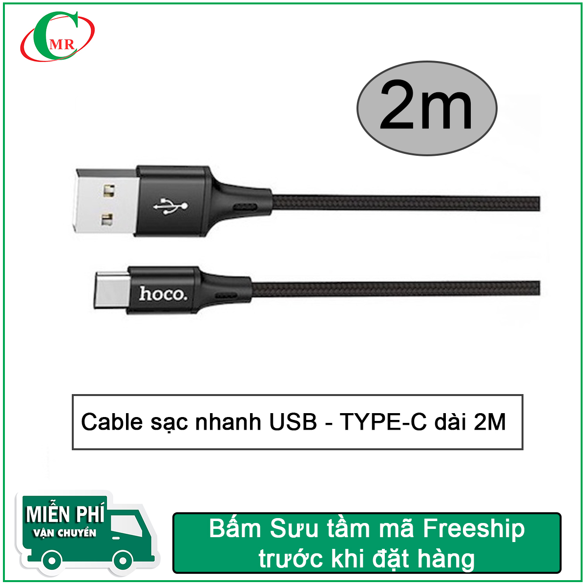 Cáp sạc nhanh hoco du10 max type-c dài 2m - 3a dây dù chắc chắn chống rối