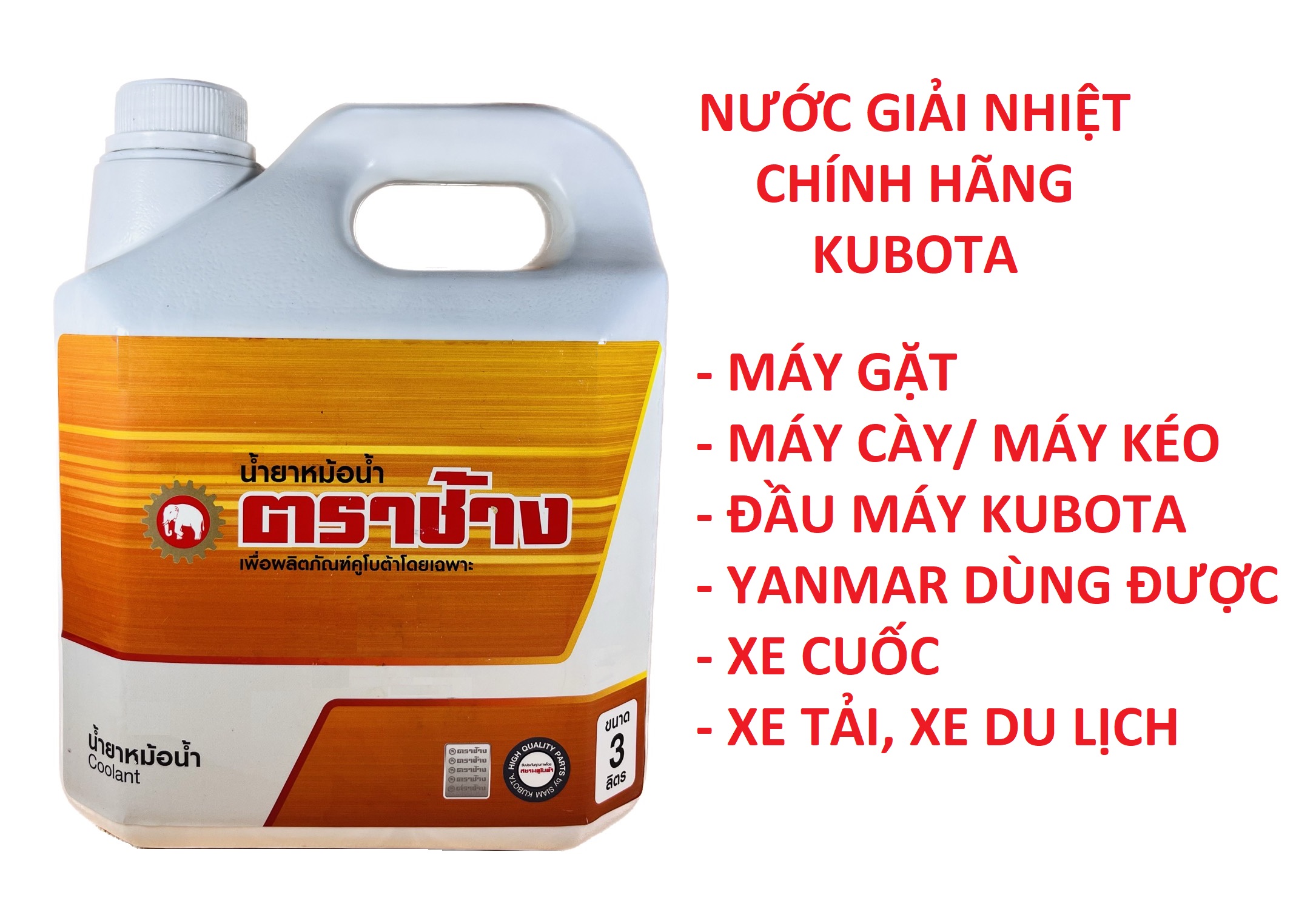 Nước giải nhiệt, làm mát thái lan làm mát động cơ kubota