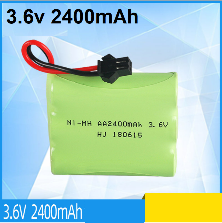 Pin sạc Ni-cd 3.6v dung lượng 1400mAh /2400mah đầu nối SM-2P dùng cho xe mô hình ô tô điều khiển từ xa pin có dung lượng cao