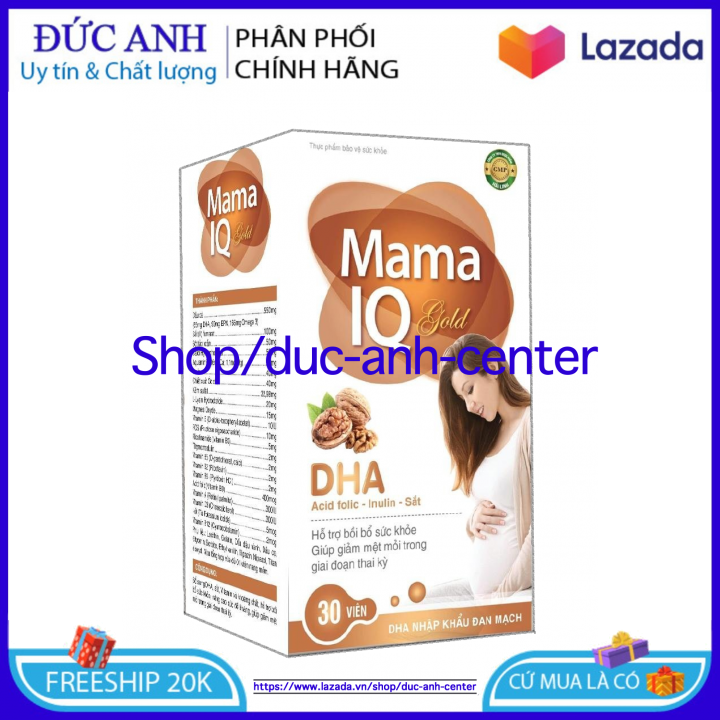 Viên uống Mama IQ Gold bổ sung DHA, acid folic, sắt