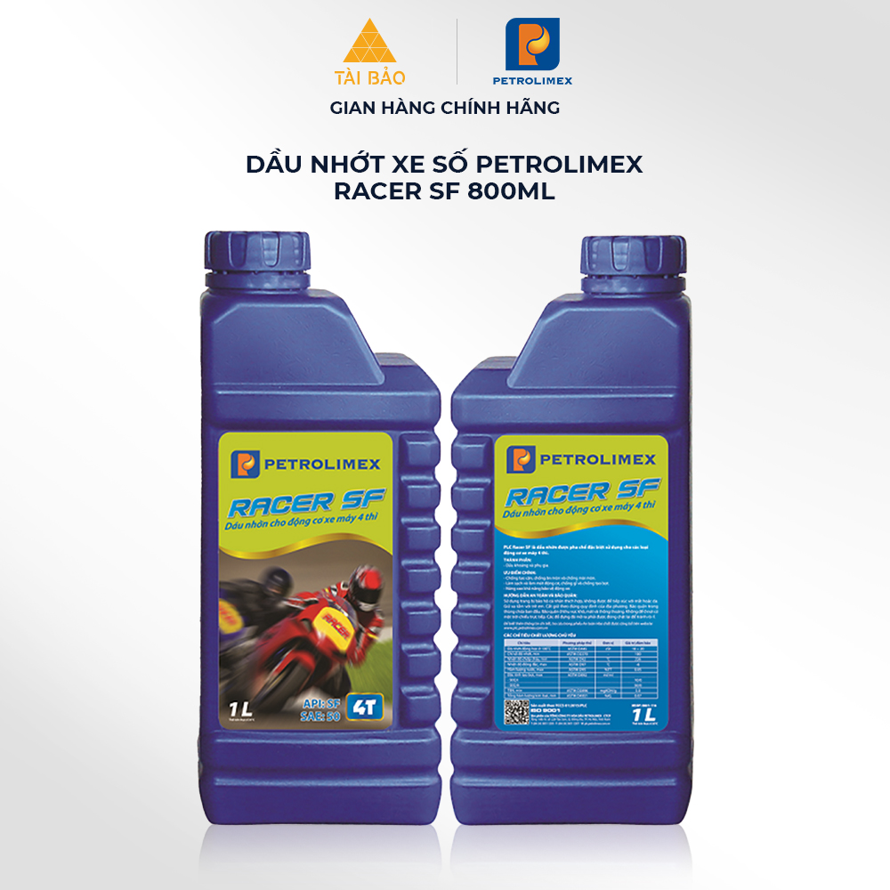 Dầu nhớt xe máy, xe số, xe côn tay động cơ xăng PLC RACER SF 4 thì - Chính hãng Petrolimex - 1 chai nhớt