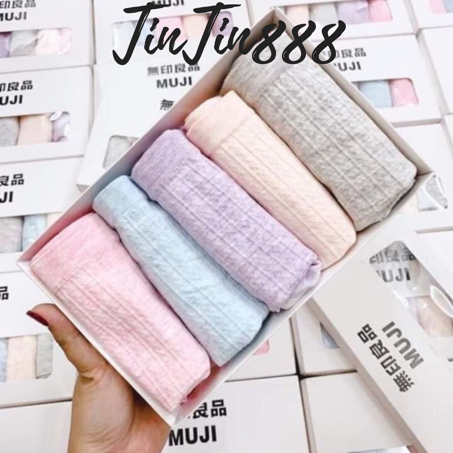 Quần lót nữ cotton ❤️ Hộp 5 Quần ❤️ Quần lót của nữ xuất nhật mujii cute dễ thương cao cấp gân tăm kháng khuẩn nâng mông họa tiết xinh sắn 206 - quần chíp nữ dễ thương - Quần lót học sinh - TinTin888