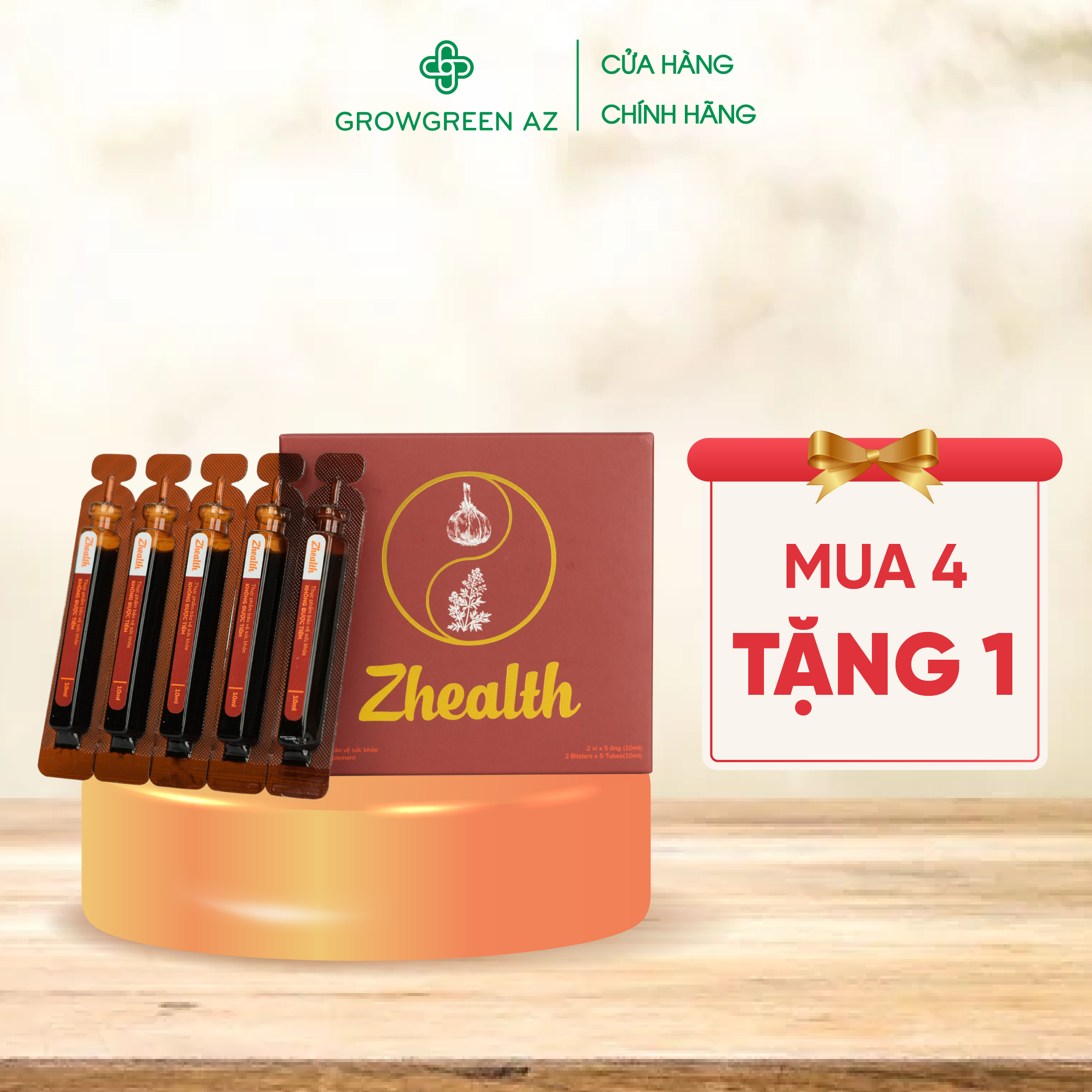 ZHE- Zhealth - Thành Phần Xuyên Tâm Liên, Giảm Ho,Tăng Sức Đề Kháng, Nâng Cao Hệ Miễn Dịch Cho Cả Gia Đình ( Hộp 2 vỉ x 5 ống )- Khánh Linh Pharma
