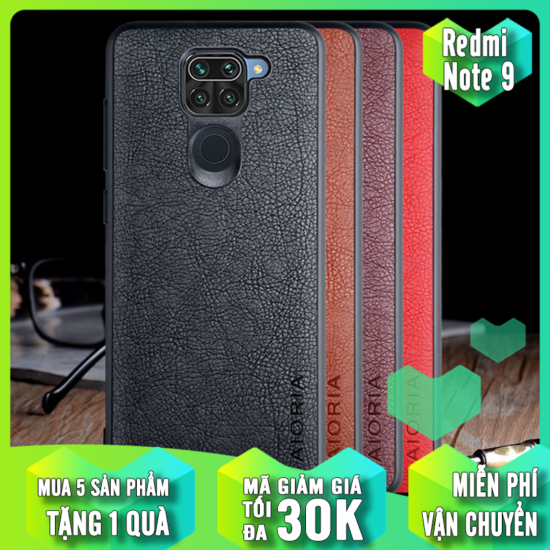 Ốp lưng cho xiaomi redmi note 9 - redmi 10x 4g da aioria chống sốc