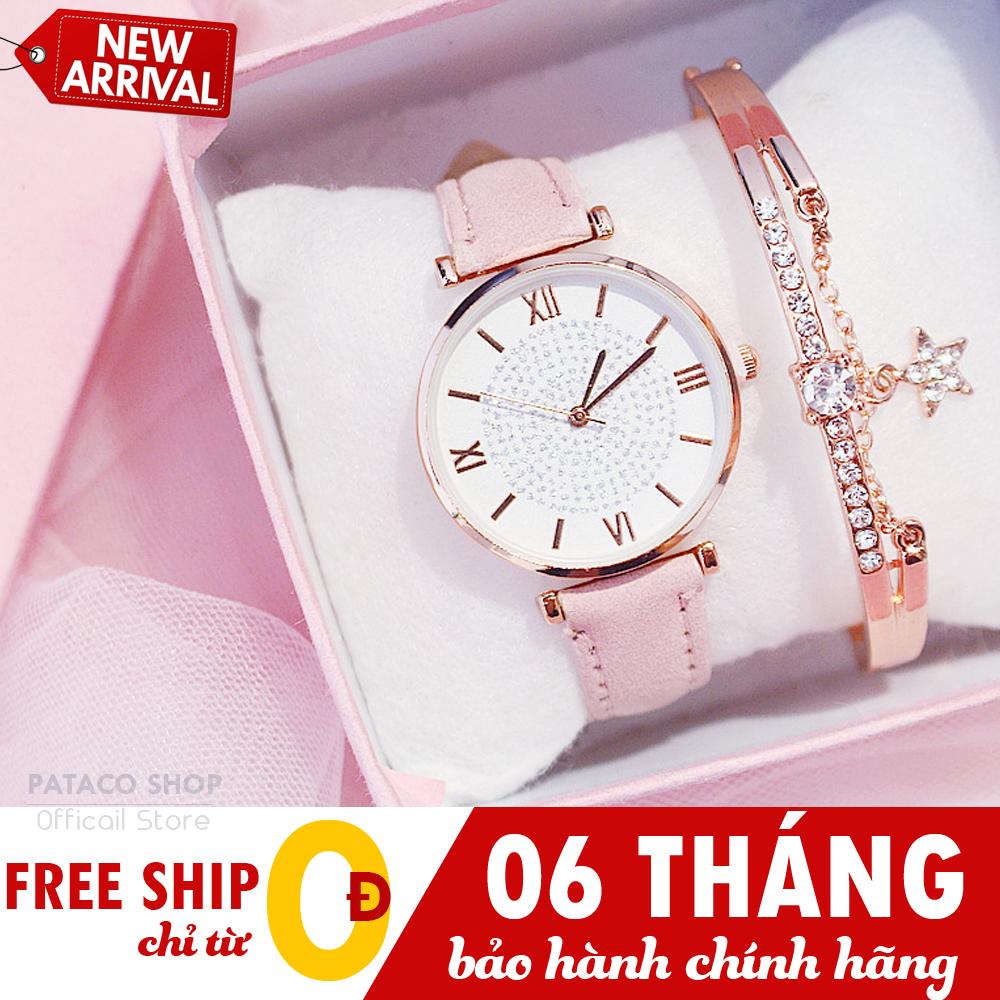 Đồng hồ nữ thời trang Candycat C46 ,Dây da cao cấp, Mặt đính ngọc lấp lánh, Nhiều màu chọn lựa (Tặng kèm vòng tay)
