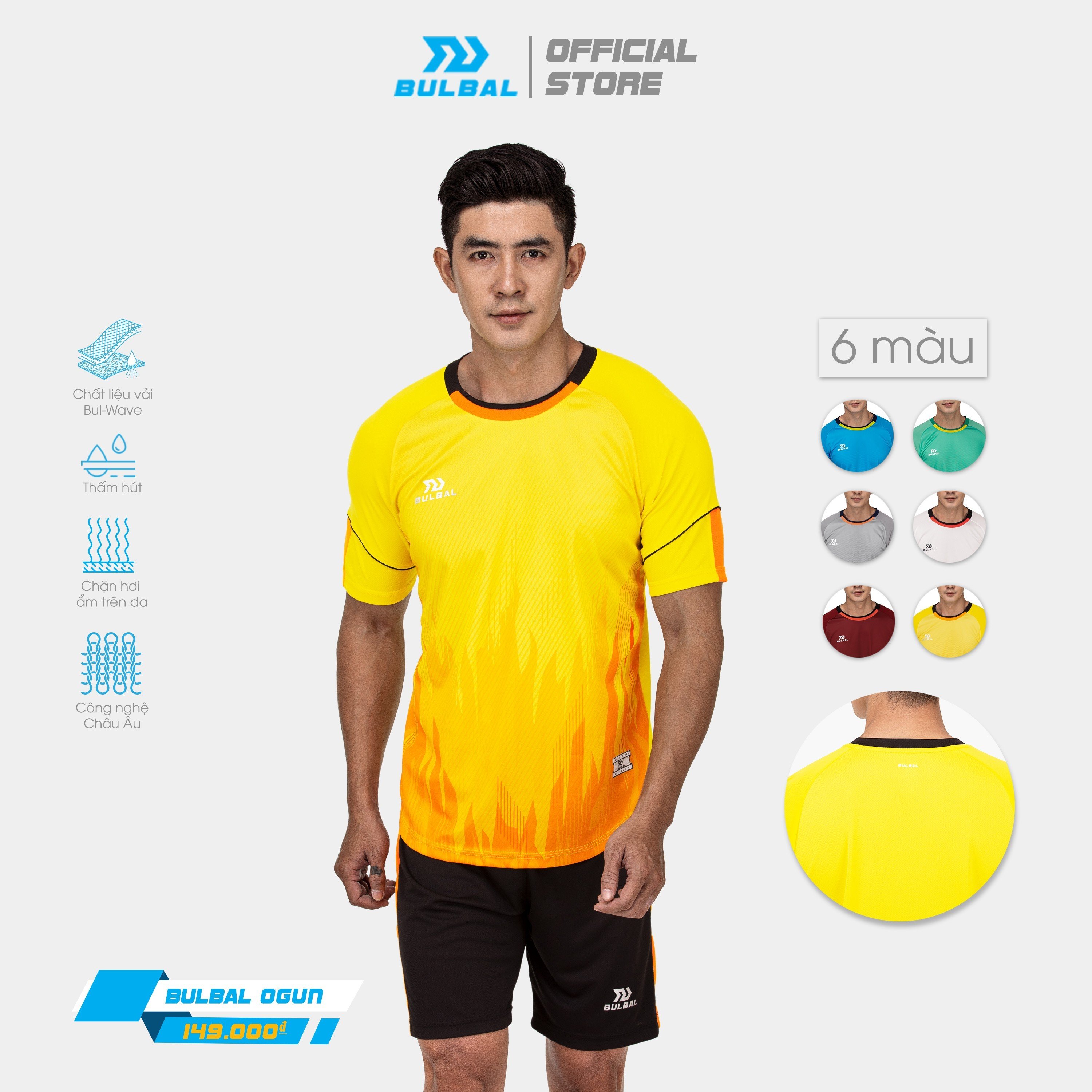 Bộ áo bóng đá Bulbal thấm hút mồ hôi, thoáng khí, khử mùi Predator III , OGUN