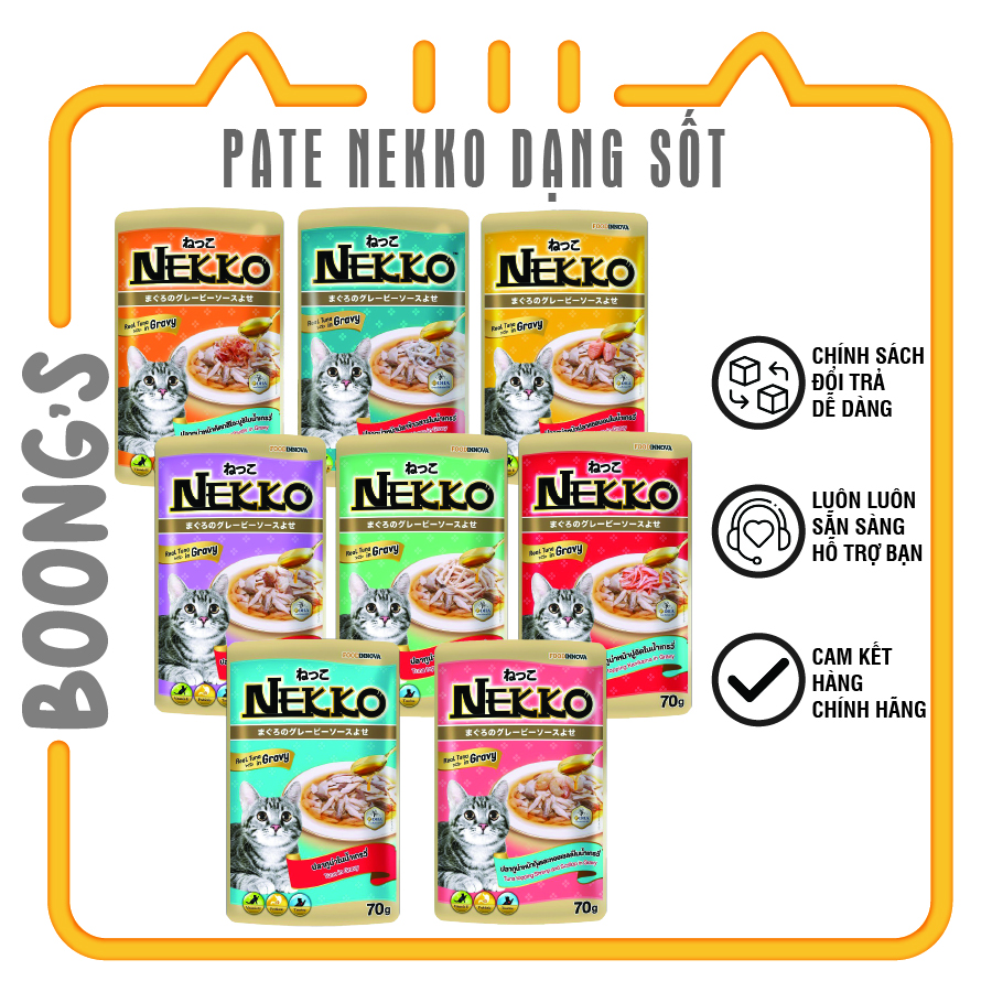 Pate Nekko dạng sốt dành cho mèo trưởng thành 70gr