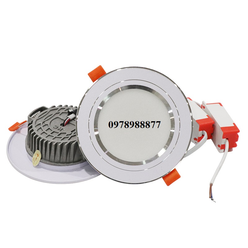 Đèn led âm trần đế nhôm đúc hàng thương hiệu, nguồn Ashi tụ Tenta cao cấp 3 chế độ ánh sáng