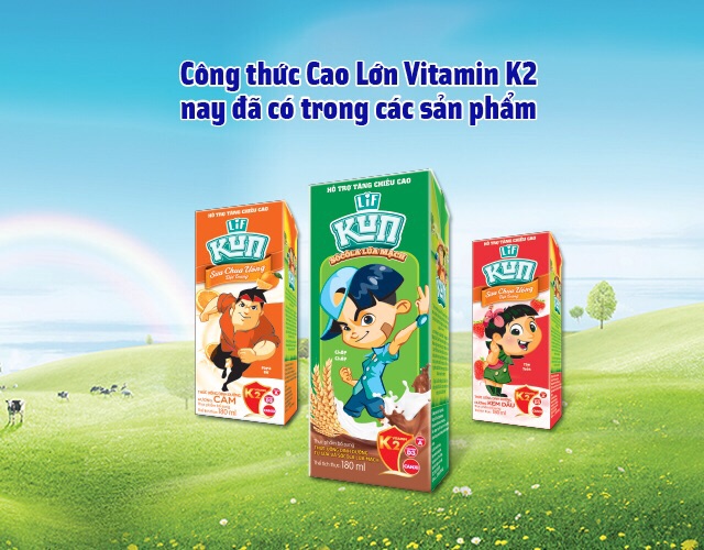 [HCM]SỮA LIF KUN K2  CACAO CAM DÂU NHO MÃNG CẦU NHIỆT ĐỚI 180ml x 48 hộp