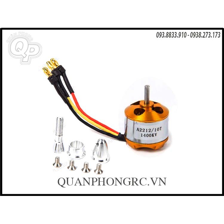 Motor xxd 2212 - 1400kv / 2450kv / 3500kv hàn sẵn jack dành cho máy bay điều khiển từ xa