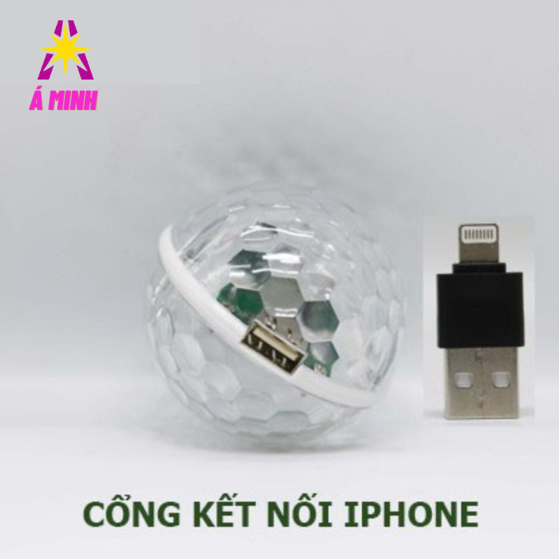 Đèn led đèn chớp- wtd vũ trường kết nối điện thoại tự xoay 7 màu đèn quẩy bar