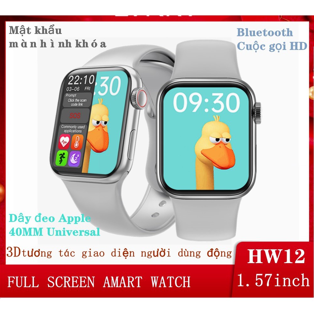 [HCM][GIÁ HỦY DIỆT] ĐỒNG HỒ THÔNG MINH HW12 ĐỒNG HỒ CAO CẤP GIÁ RẺ Có Tiếng Việt Nghe Gọi Thay Hình Nền Cảm Ứng Siêu Mượt Theo Dõi Sức Khỏe Màn Hình Tràn Viền Bluetooth5.2 Chống Nước IP 67. Pin Cực Trâu. Bh 12 Th