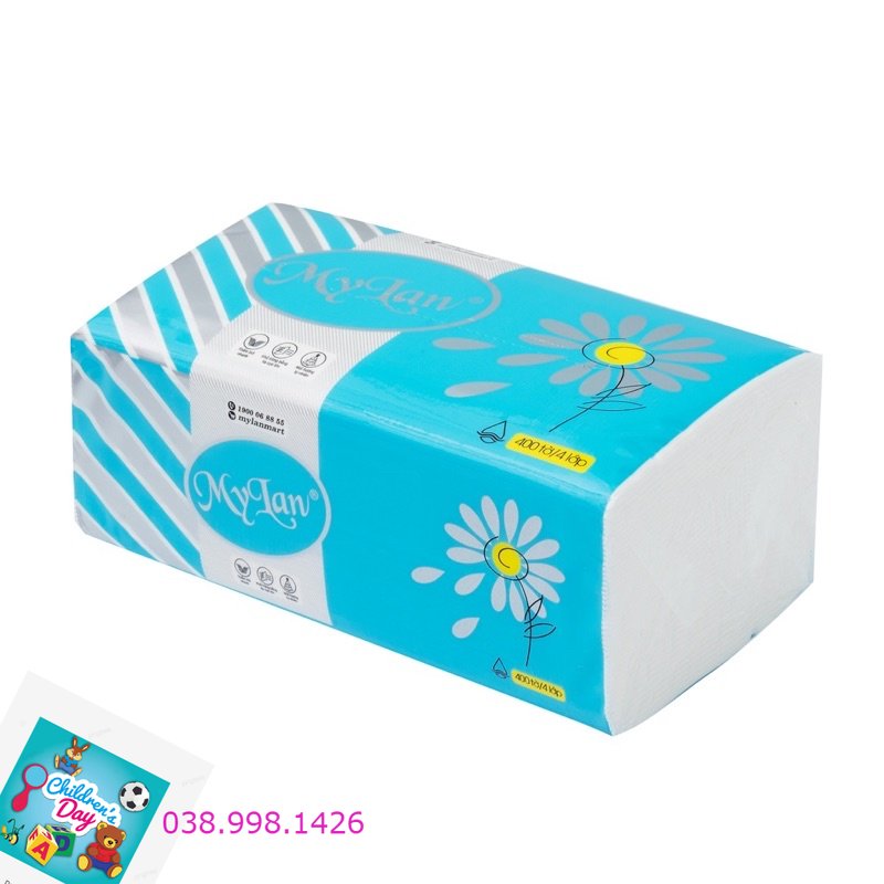 Giấy ăn rút mylan hoa cúc 4 lớp