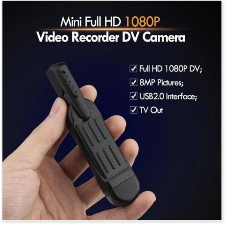 Camera dạng bút cài HD 950mAh quay liên tục 5h - Home and Garden