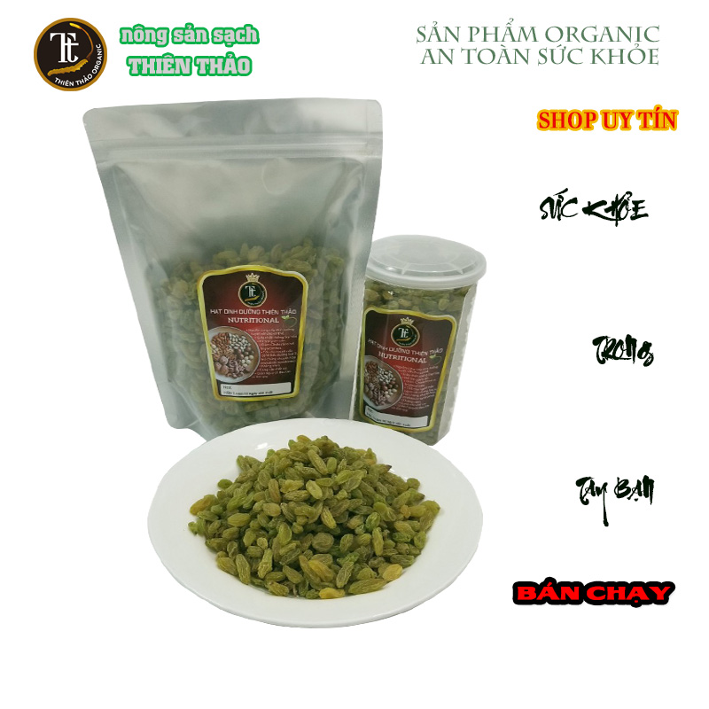 Nho xanh khô ninh thuận 500g bao ngon