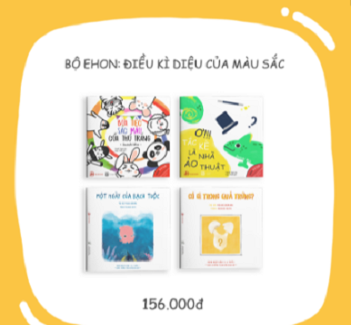 Sách ehon nhật bản cho bé - combo 4 cuốn điều kỳ diệu của màu sắc