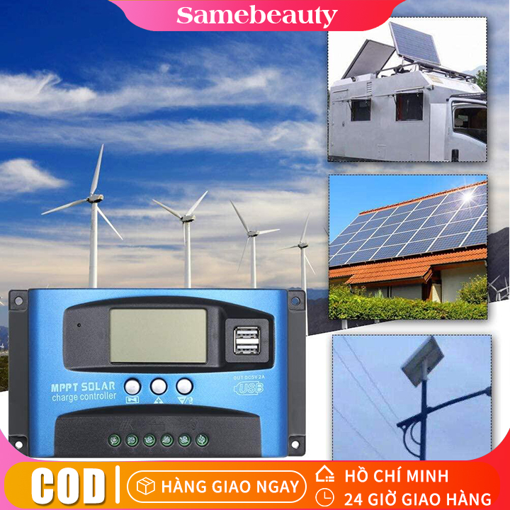 Điều khiển bộ sạc năng lượng mặt trời mppt bộ sạc 30A/60A bộ sạc năng lượng mặt trời 12v24v Bộ sạc năng lượng mặt trời, bộ sạc pin năng lượng mặt trời