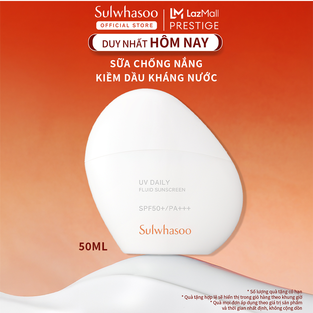 Sữa chống nắng kiềm dầu kháng nước 50ml - Sulwhasoo UV Daily Fluid Sunscreen 50ml SPF 50+ / PA+++